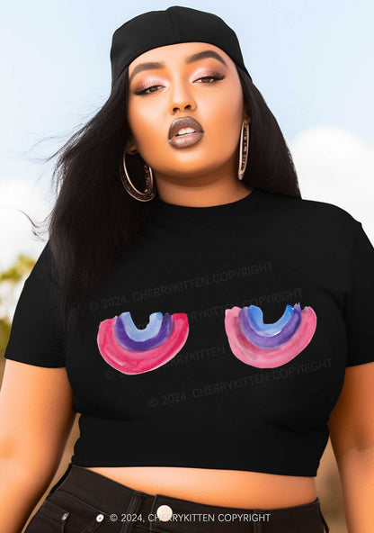 Curvy Bisexual Bxxb Y2K Baby Tee Cherrykitten