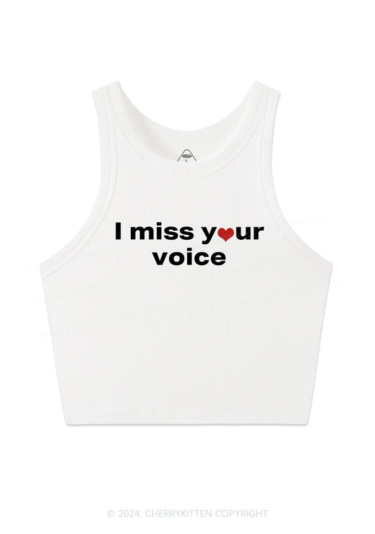 Miss Your Voice Y2K Valentine's Day Crop Tank Top Cherrykitten