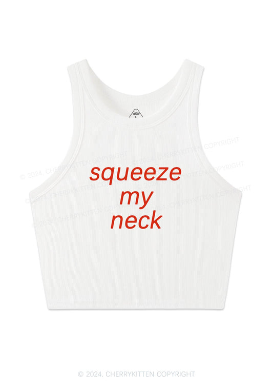 Squeeze My Neck Y2K Crop Tank Top Cherrykitten