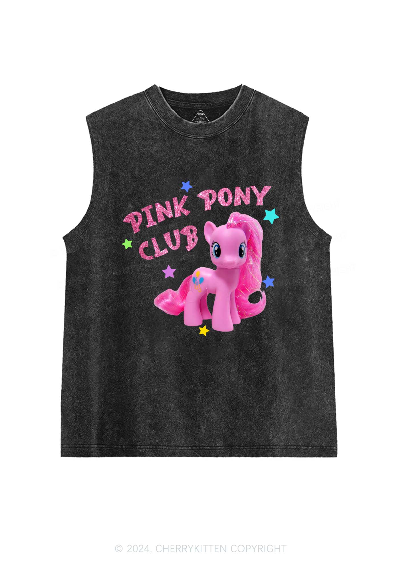 Pink Pony Y2K Washed Tank Cherrykitten