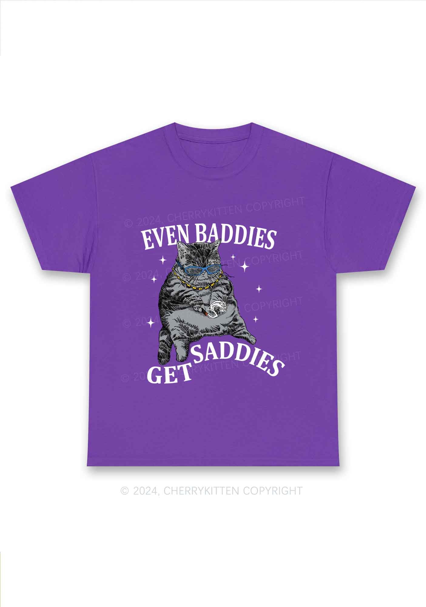 Even Baddies Get Saddies Y2K Chunky Shirt Cherrykitten