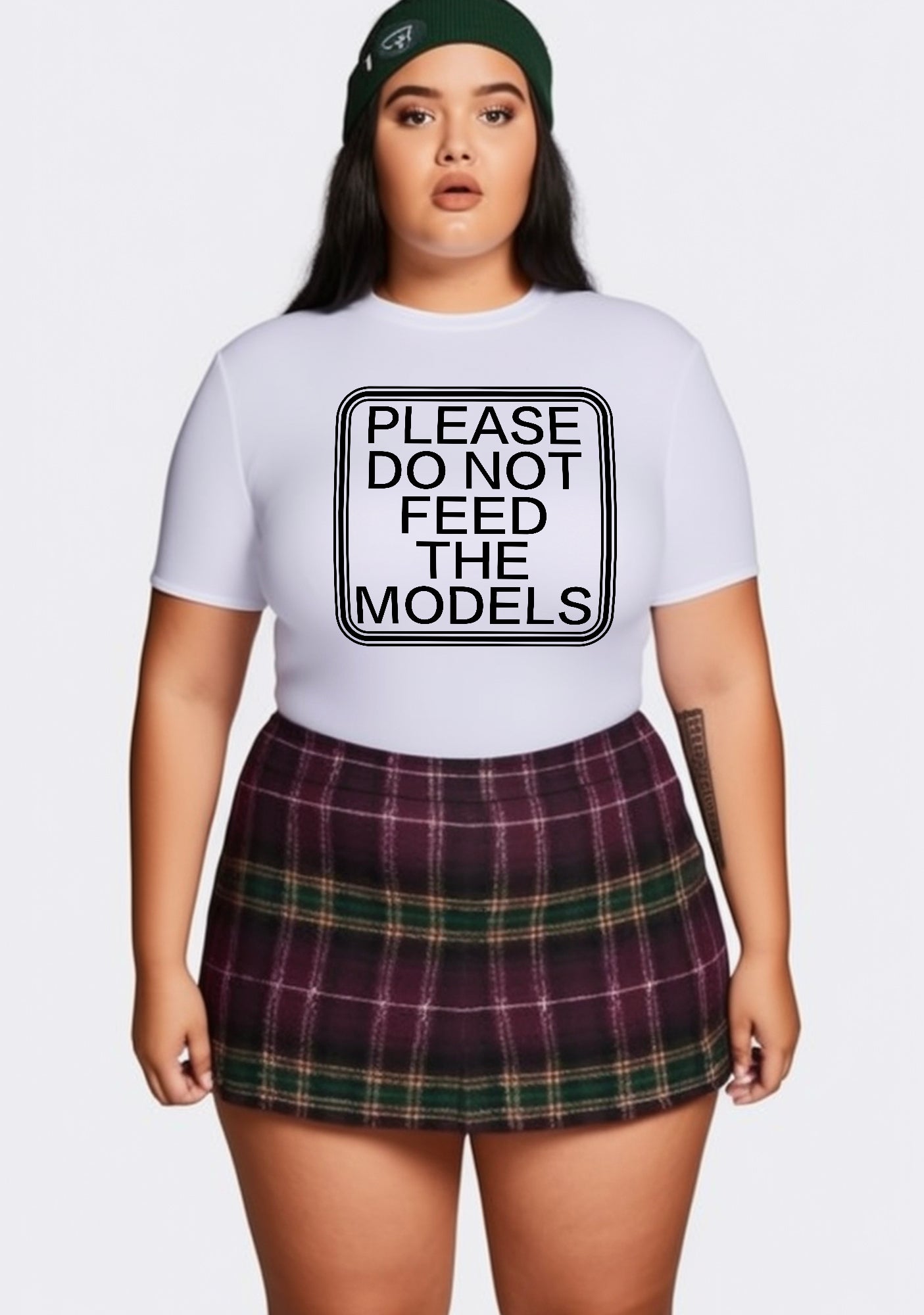 Curvy Please Do Not Feed The Models Baby Tee