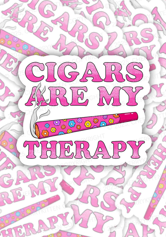 Cigars Are My Therapy 1Pc Y2K Sticker Cherrykitten