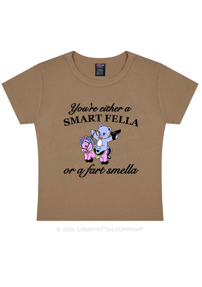 Smart Fella Y2K Baby Tee Cherrykitten