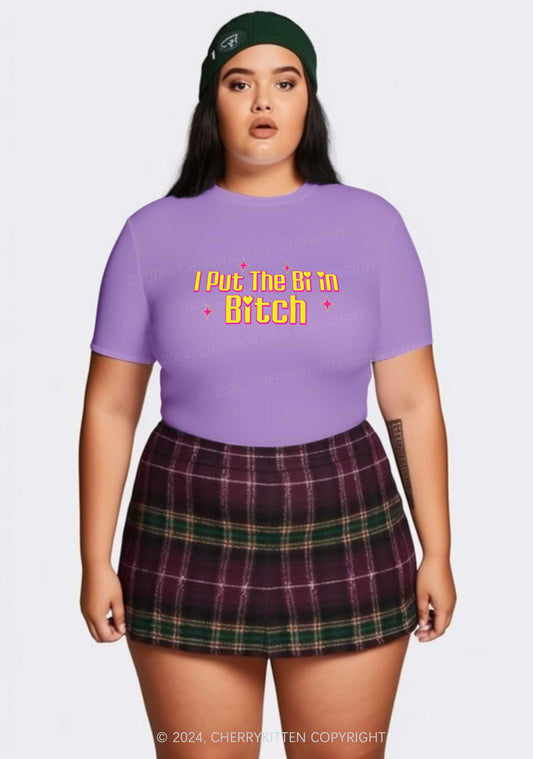 Curvy Put The Bi In Bxxch Y2K Baby Tee Cherrykitten