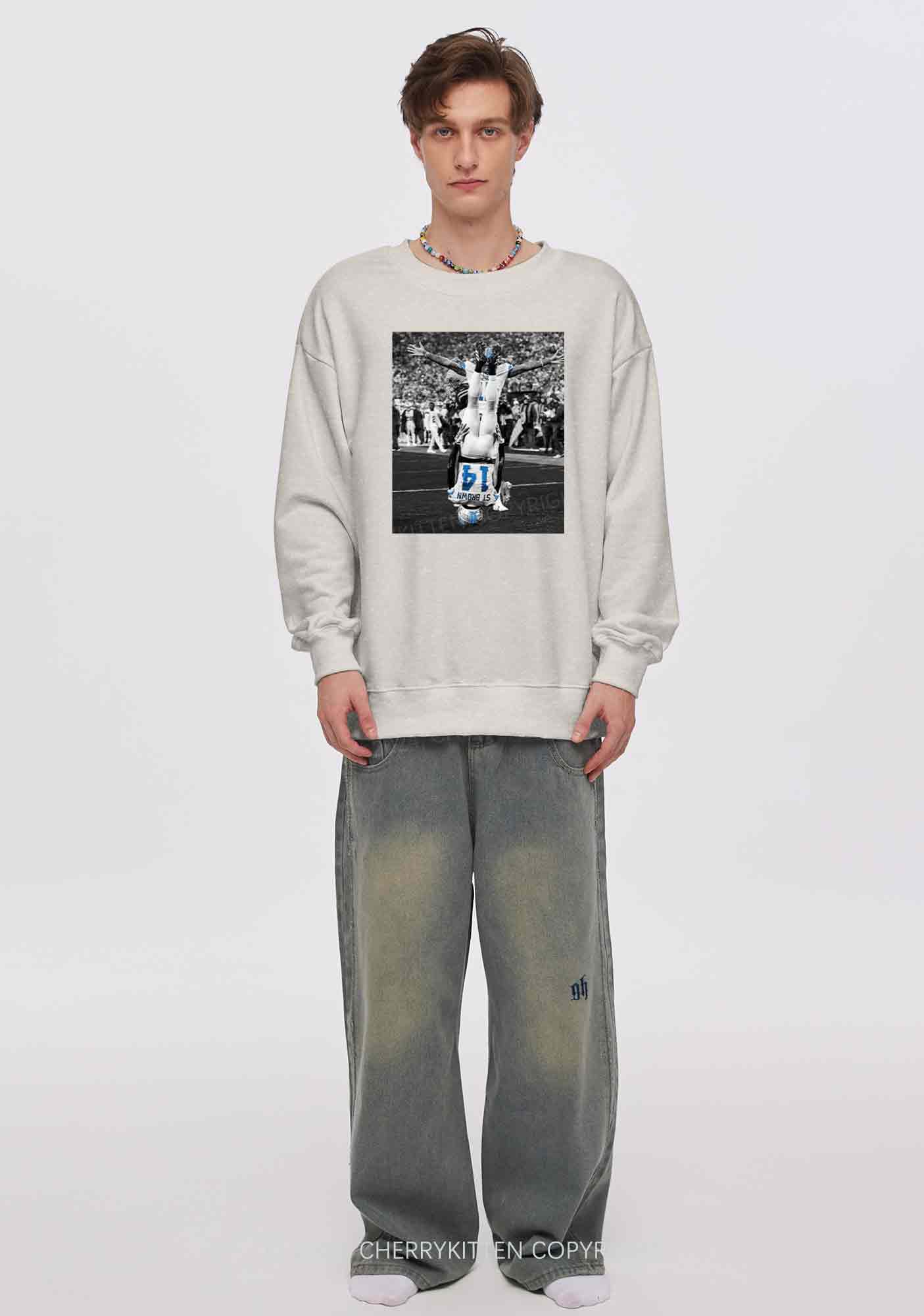 Headstand Celebration Y2K Super Bowl Washed Sweatshirts Cherrykitten