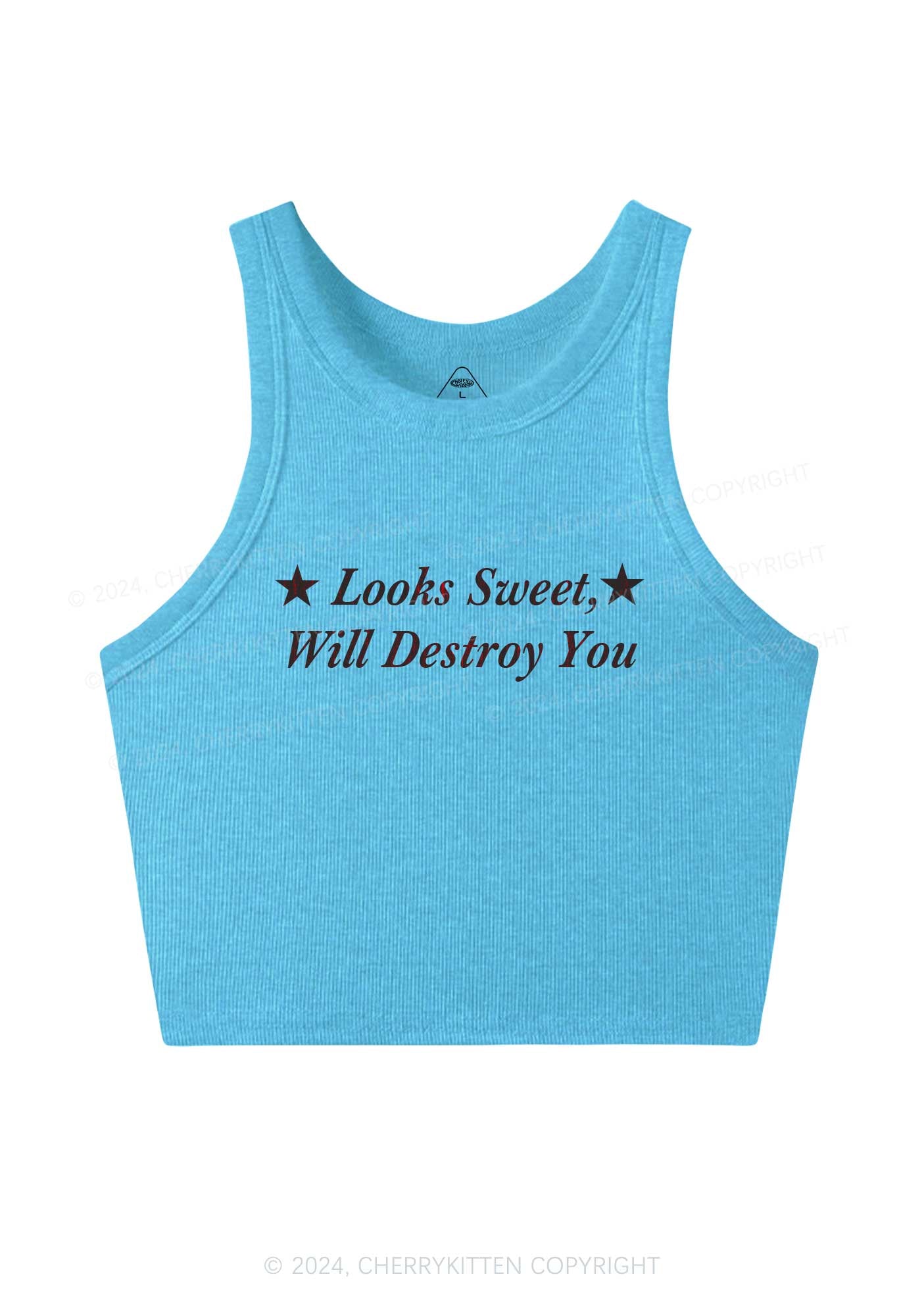 Sweet Destroy You Y2K Crop Tank Top Cherrykitten