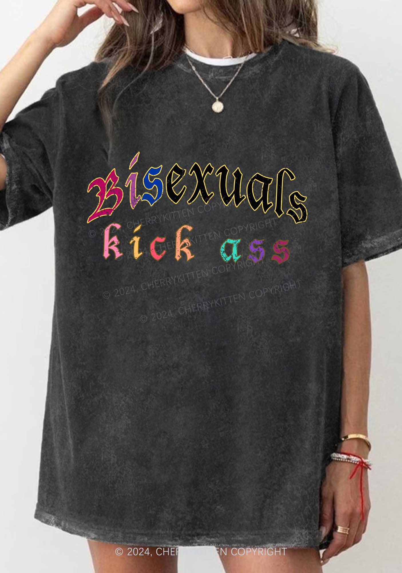 Bisexuals Kick Axx Y2K Washed Tee Cherrykitten