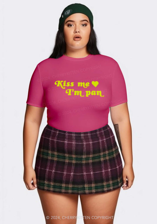 Curvy Kiss Me I’m Pan Y2K Baby Tee Cherrykitten