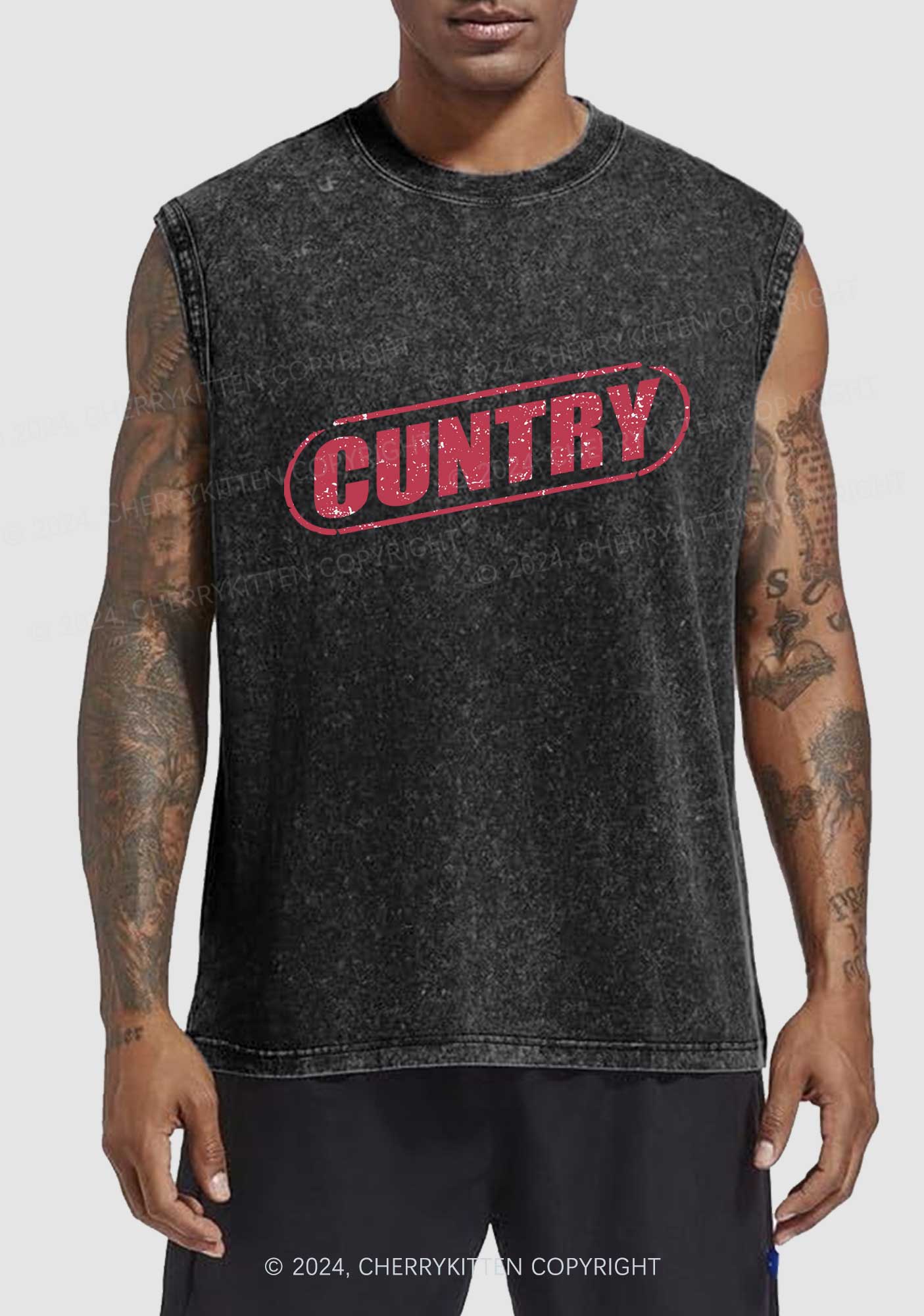 Cuntry Y2K Washed Tank Cherrykitten