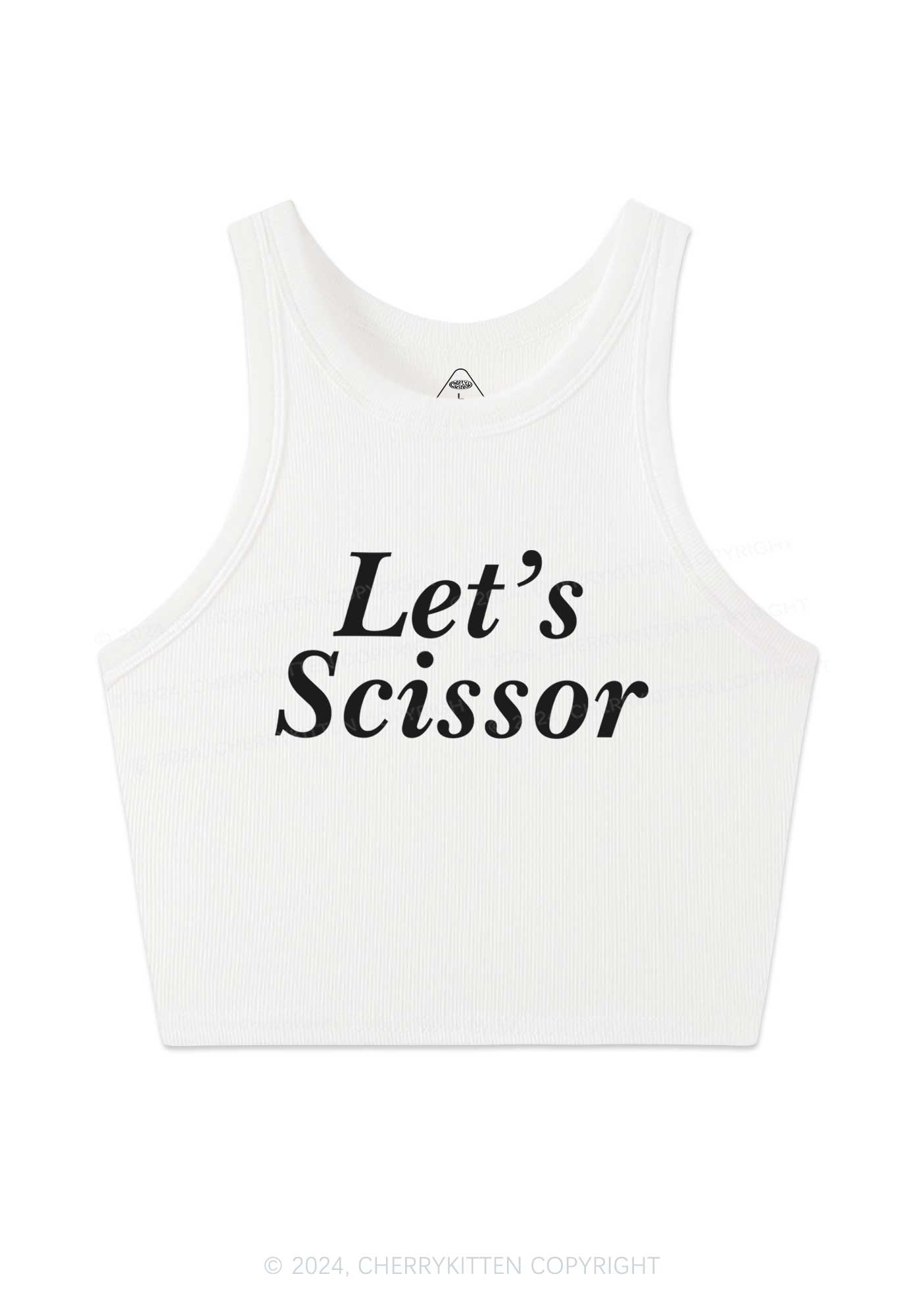 Lets Scissor Y2K Crop Tank Top Cherrykitten