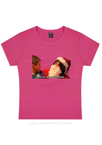 Oh Merry Christmas Y2K Baby Tee Cherrykitten