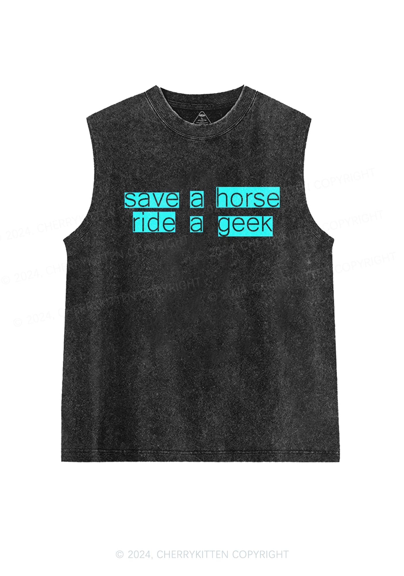 Ride A Geek Y2K Washed Tank Cherrykitten