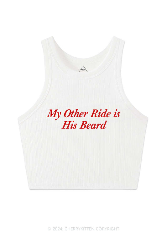 Ride His Beard Y2K Crop Tank Top Cherrykitten