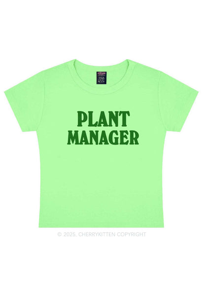 Plant Manager Y2K Baby Tee Cherrykitten