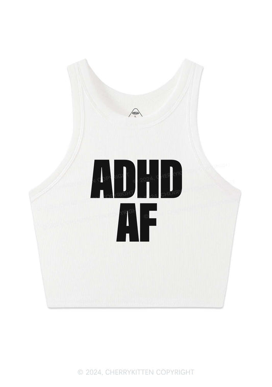 ADHD AF Y2K Crop Tank Top Cherrykitten