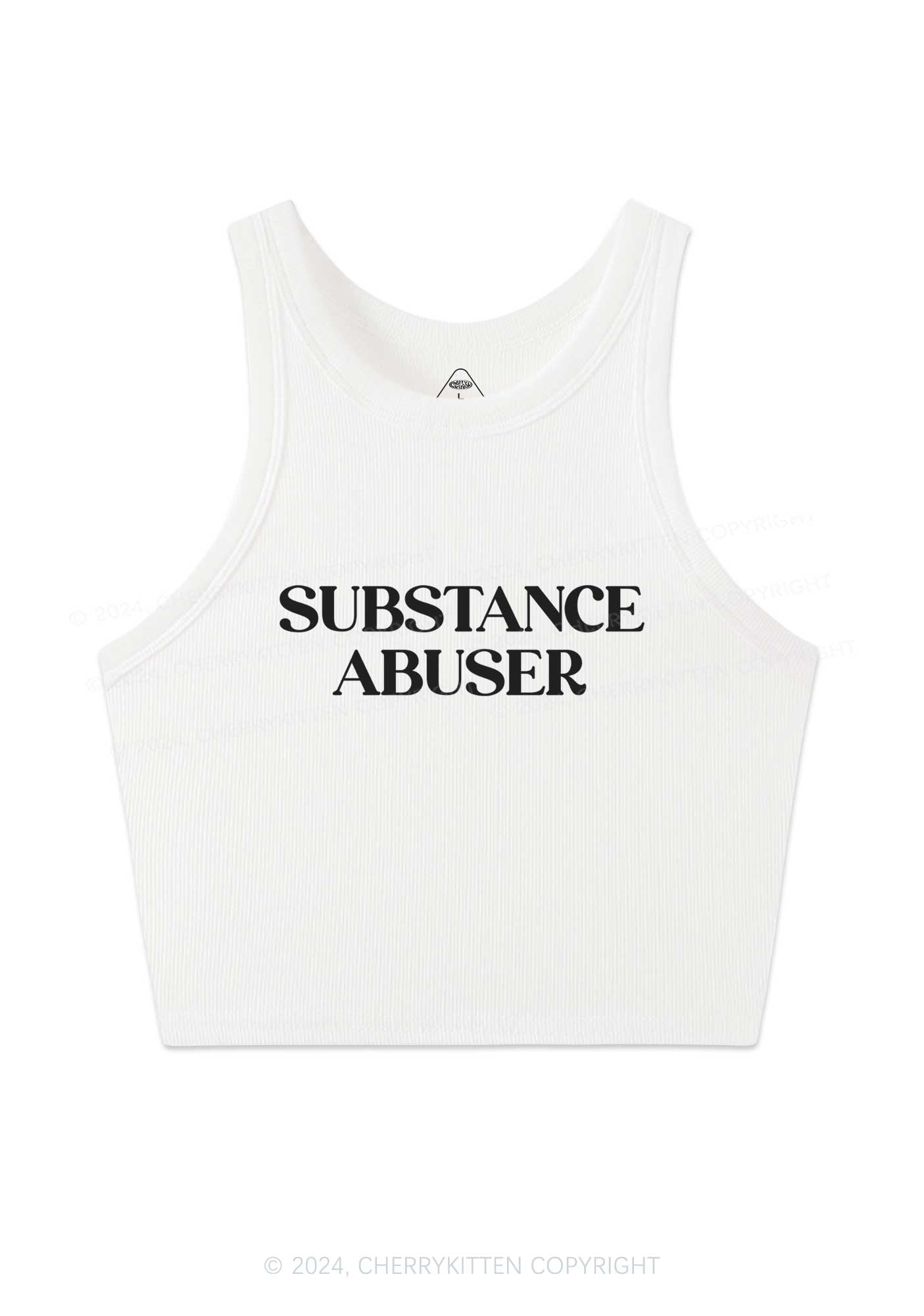 Substance Abuser Y2K Crop Tank Top Cherrykitten