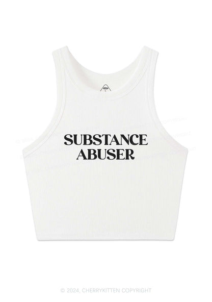 Substance Abuser Y2K Crop Tank Top Cherrykitten