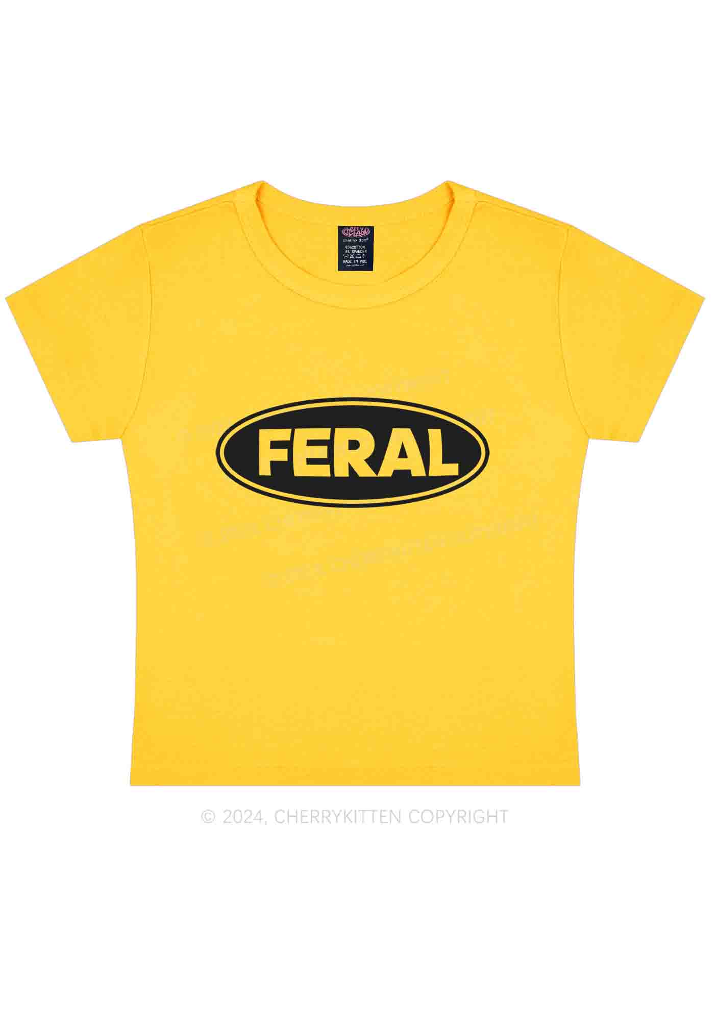 Feral Y2K Baby Tee Cherrykitten