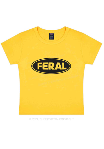 Feral Y2K Baby Tee Cherrykitten