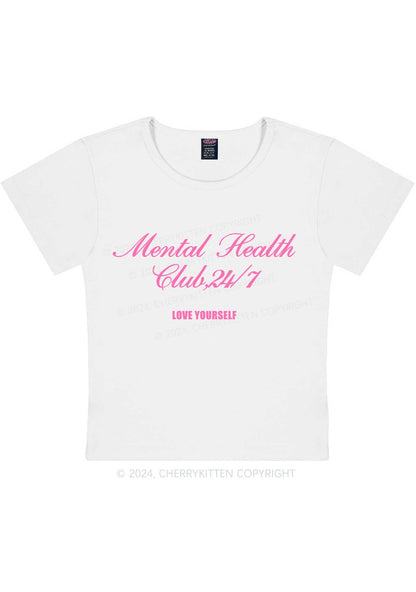 Mental Health Club Y2K Baby Tee Cherrykitten