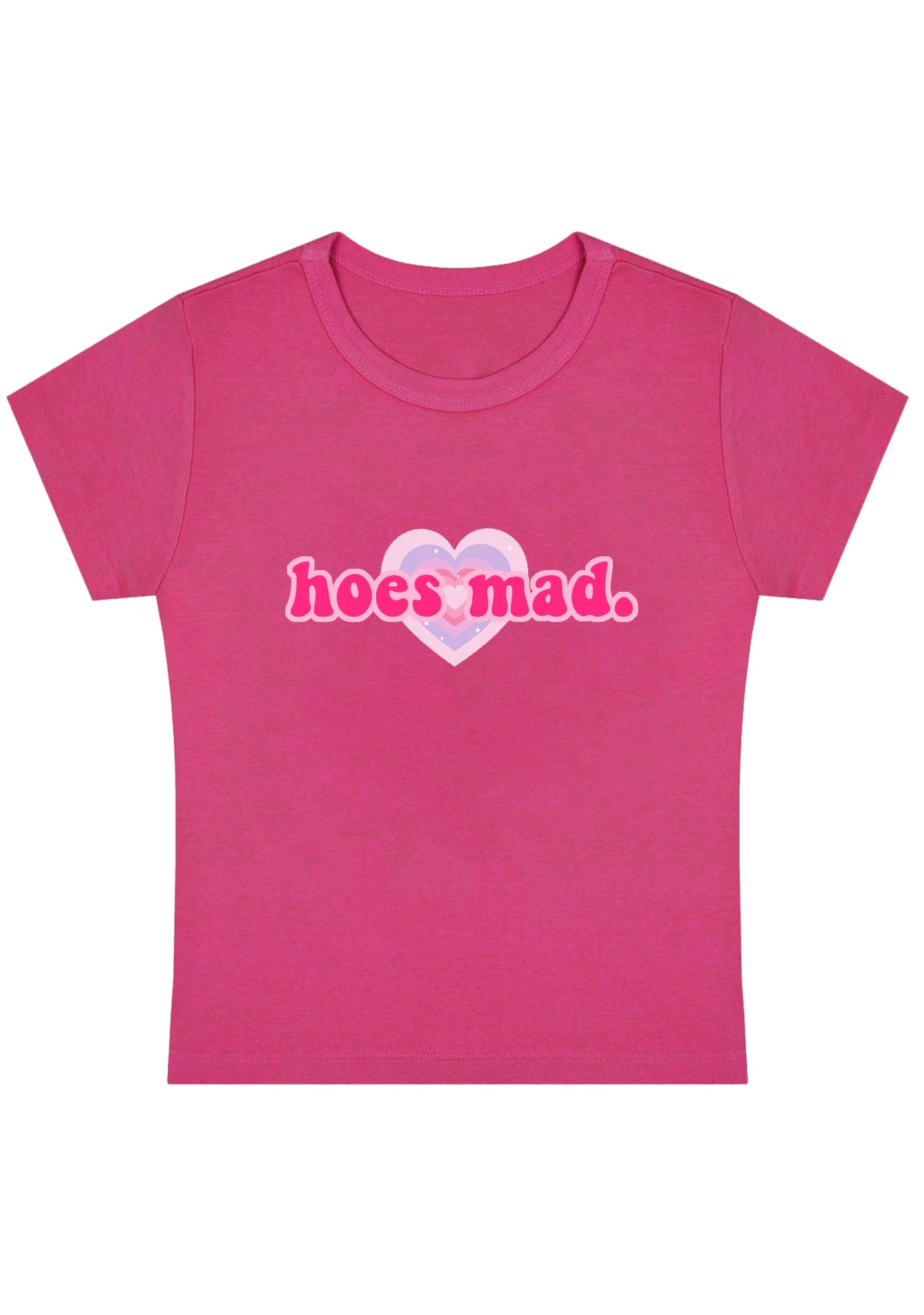 Hoes Mad Heart Y2K Baby Tee