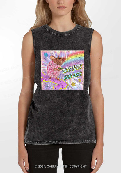 Fast Eat Y2K Washed Tank Cherrykitten