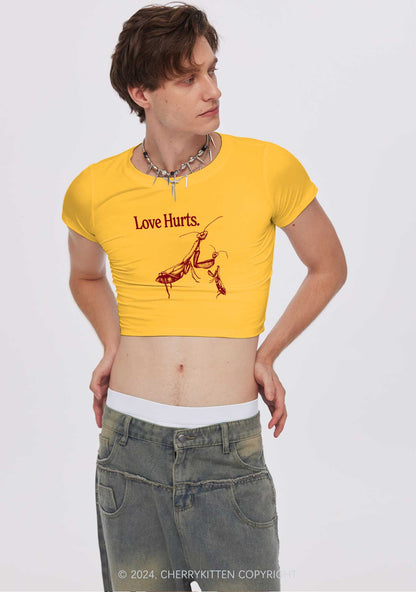 Love Hurts Y2K Valentine's Day Baby Tee Cherrykitten