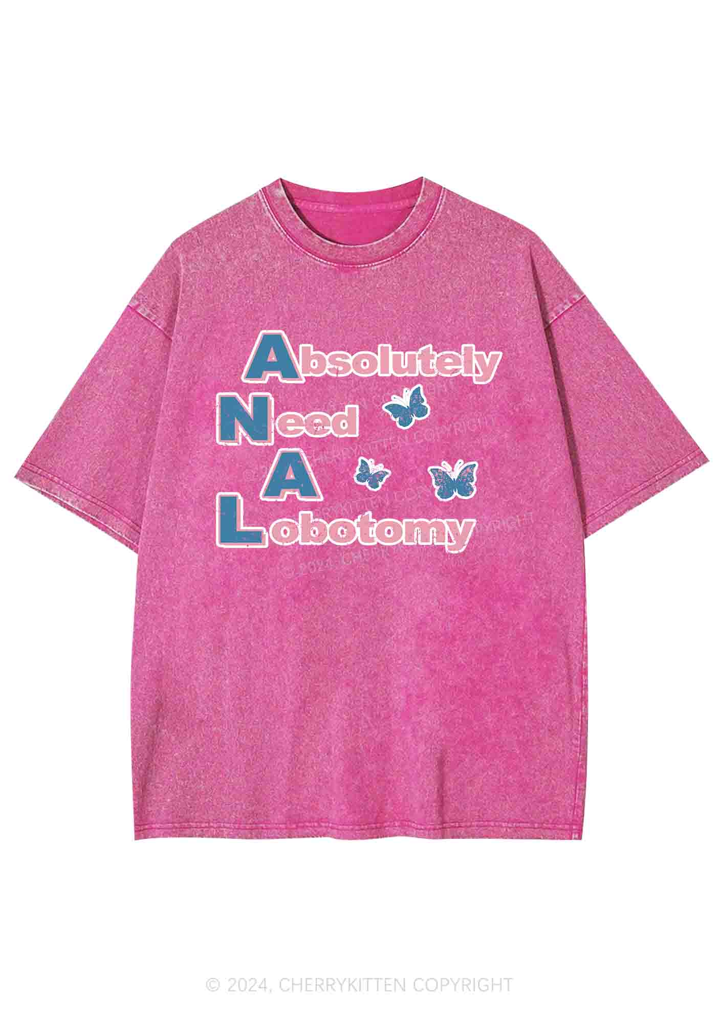 Absolutely Need A Lobotomy Y2K Washed Tee Cherrykitten