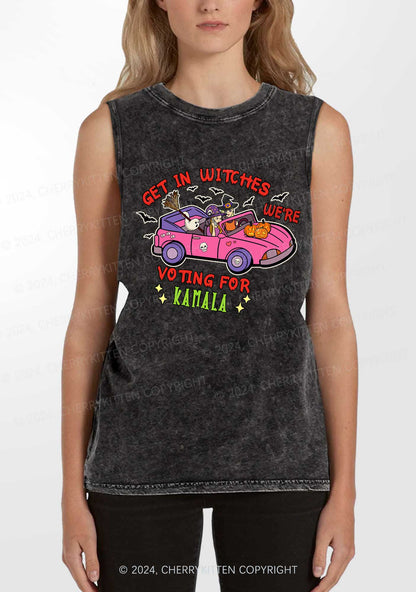 Halloween Get In Witches Y2K Washed Tank Cherrykitten