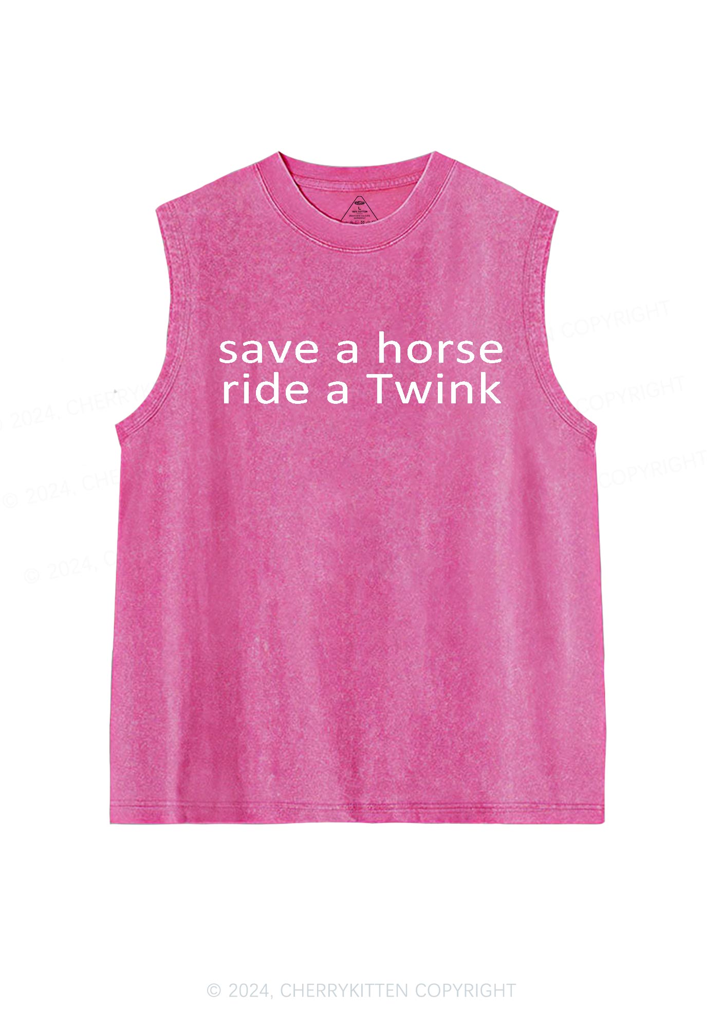 Ride A Twink Y2K Washed Tank Cherrykitten