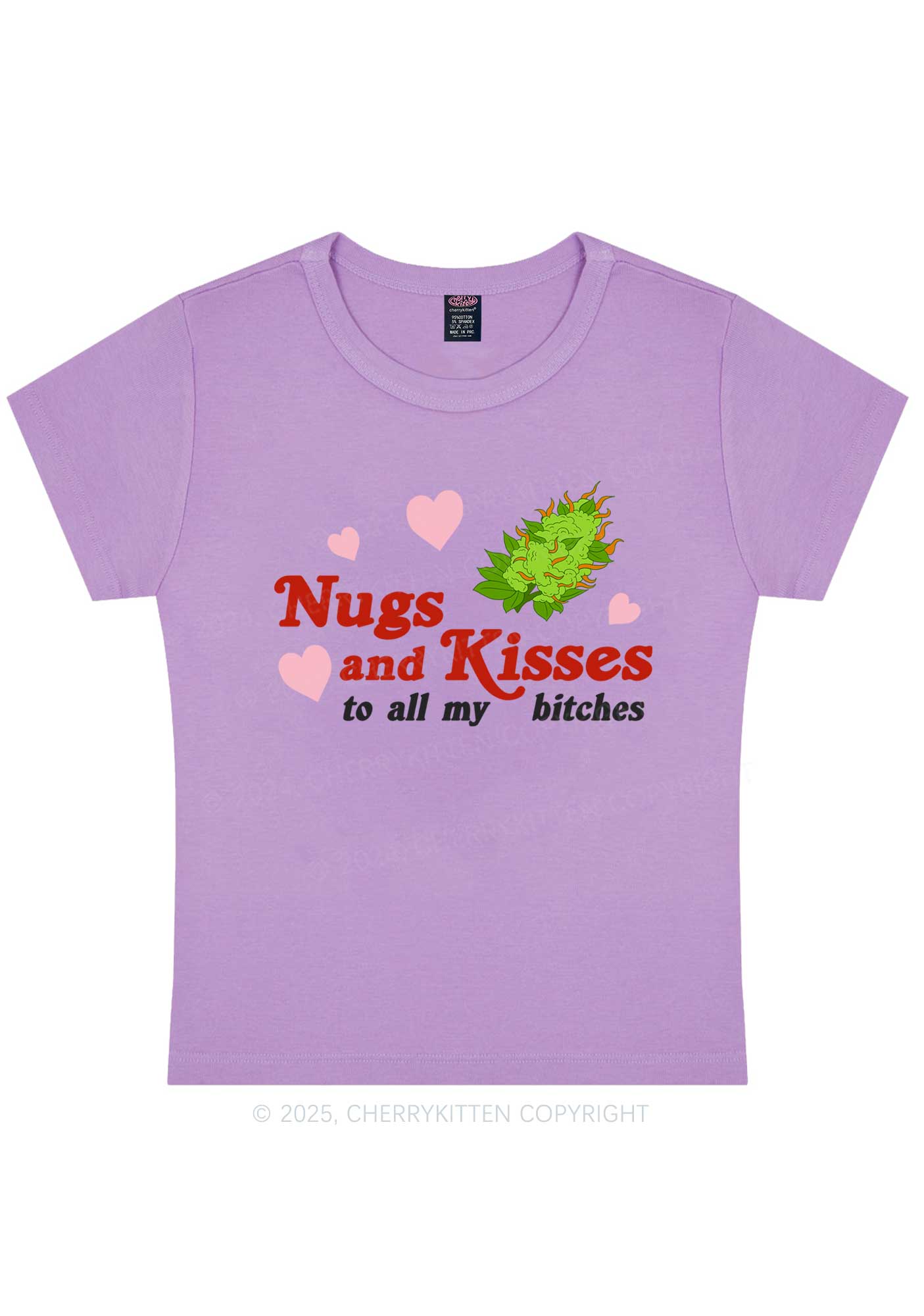 Nxgs And Kisses Y2K Baby Tee Cherrykitten