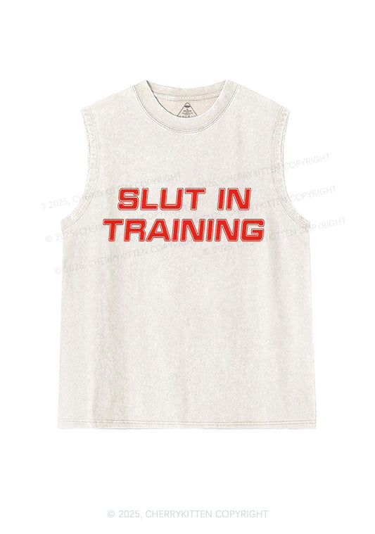 Slxt In Training Y2K Washed Tank Cherrykitten