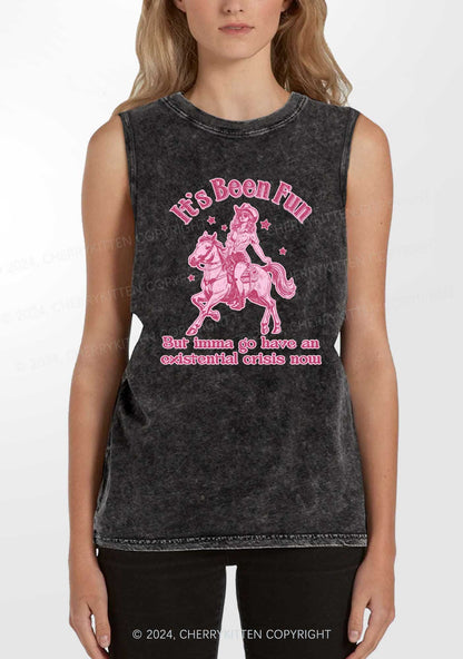 Cowgirl Existential Crisis Y2K Washed Tank Cherrykitten