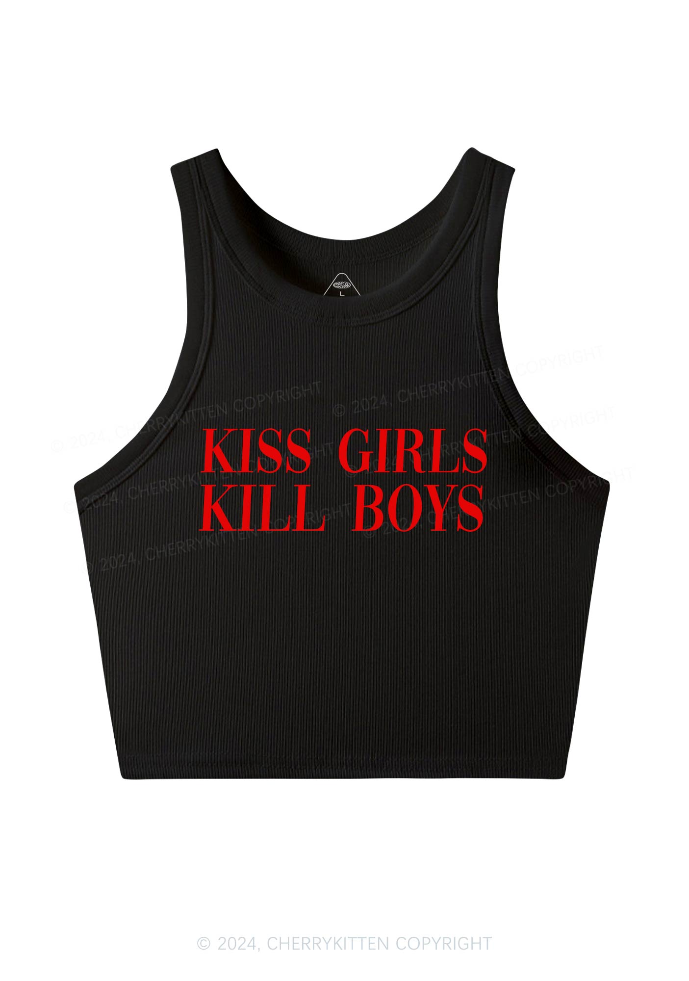 Kiss Girls Y2K Crop Tank Top Cherrykitten