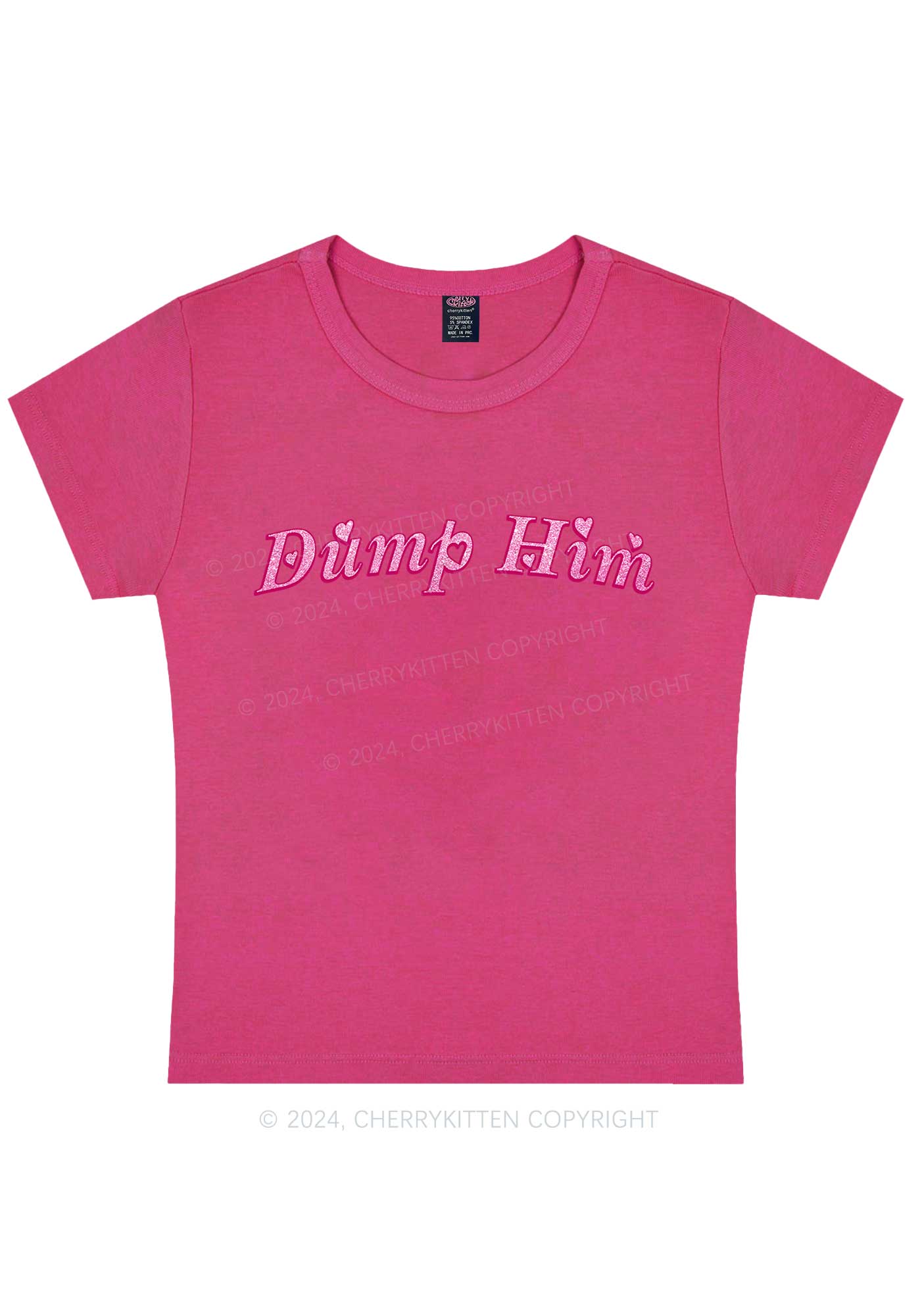 Dump Him Y2K Valentine's Day Baby Tee Cherrykitten