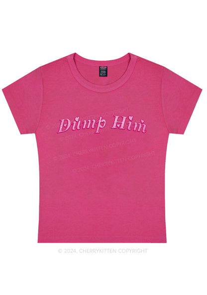 Dump Him Y2K Valentine's Day Baby Tee Cherrykitten