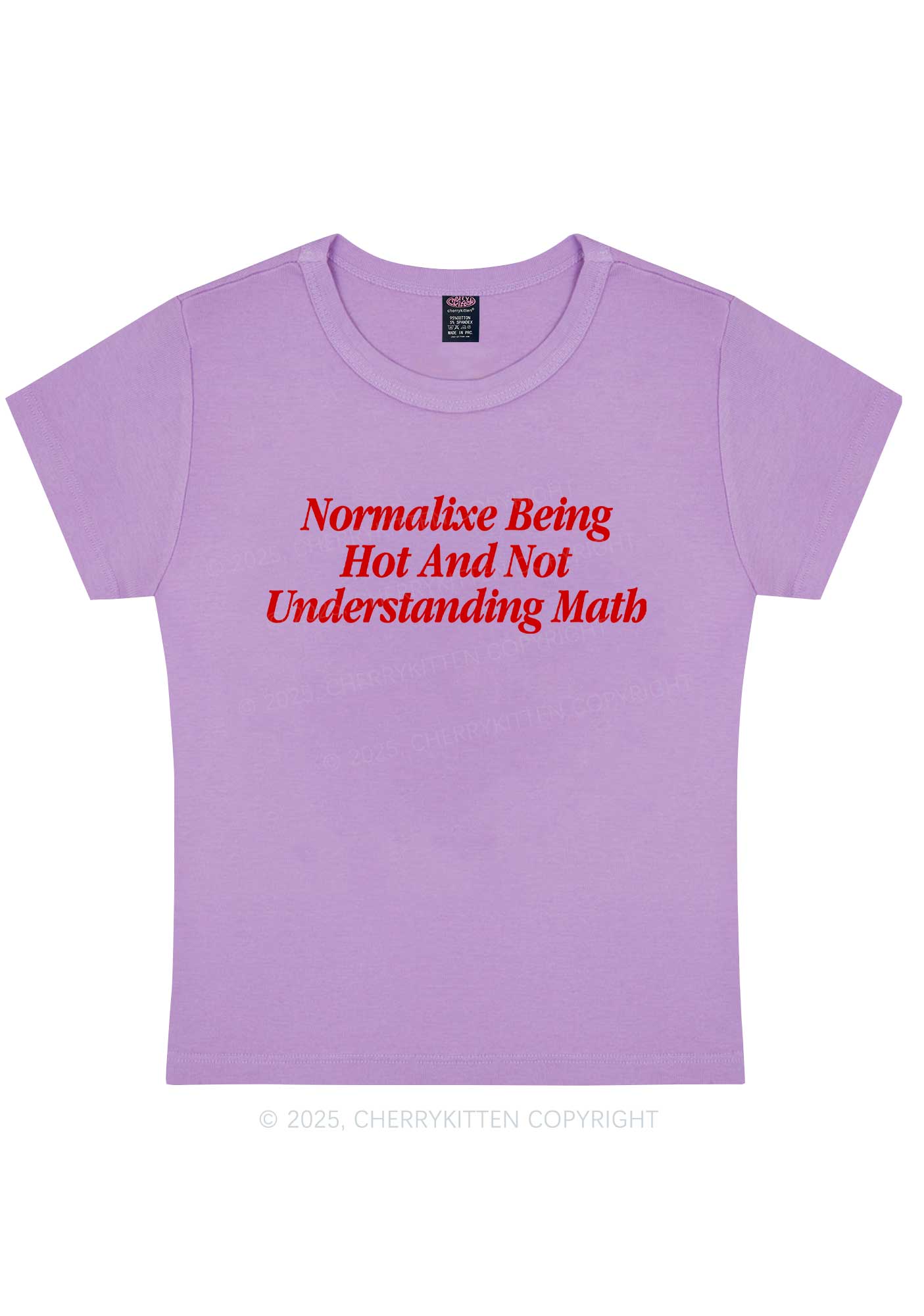 Hot And Not Understanding Math Y2K Baby Tee Cherrykitten