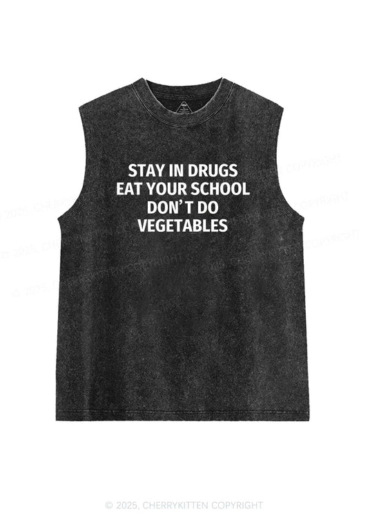 Stay In Drxgs Y2K Washed Tank Cherrykitten