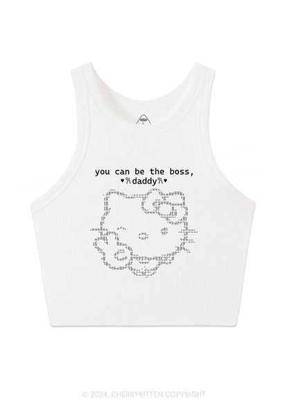 You Can Be Boss Y2K Crop Tank Top Cherrykitten