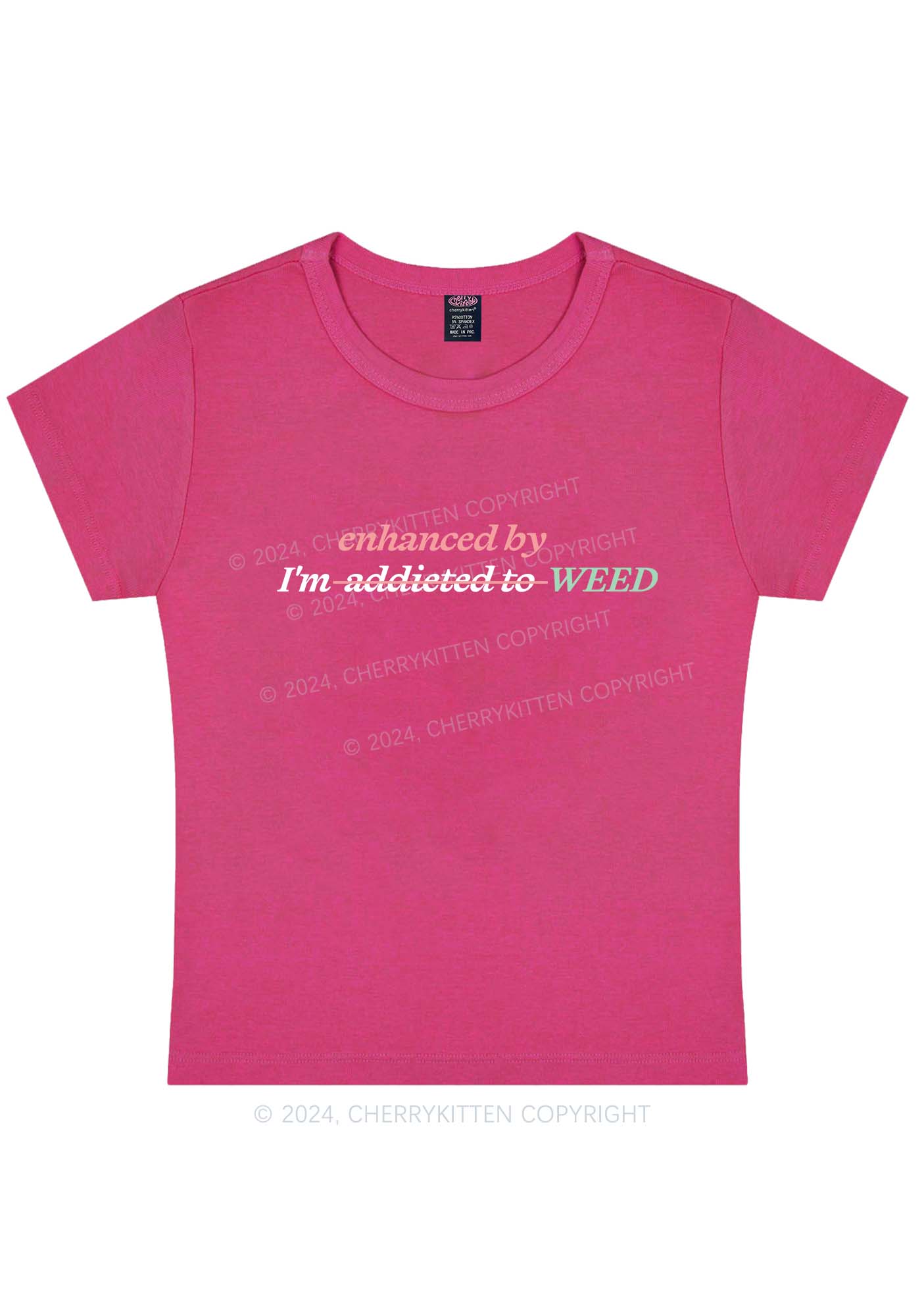 Enhanced By Wxxd Y2K Baby Tee Cherrykitten