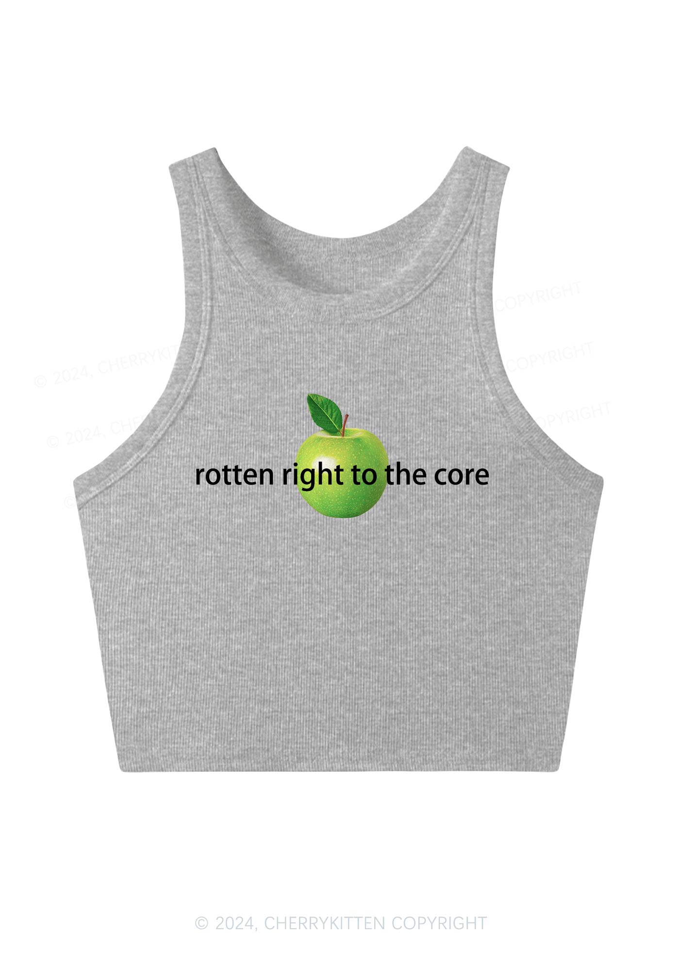 Rotten Right To The Core Y2K Crop Tank Top Cherrykitten