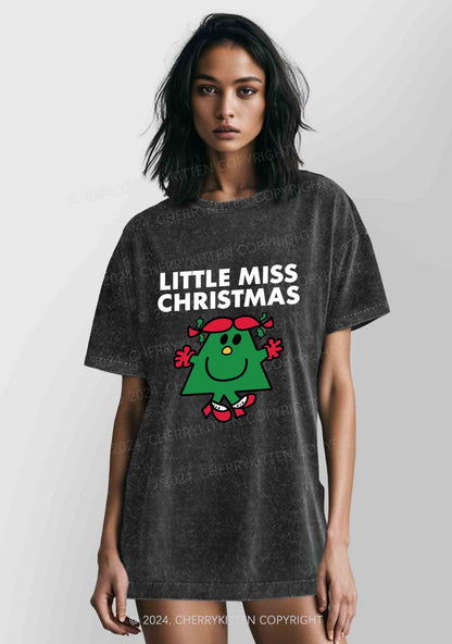 Christmas Little Miss Y2K Washed Tee Cherrykitten