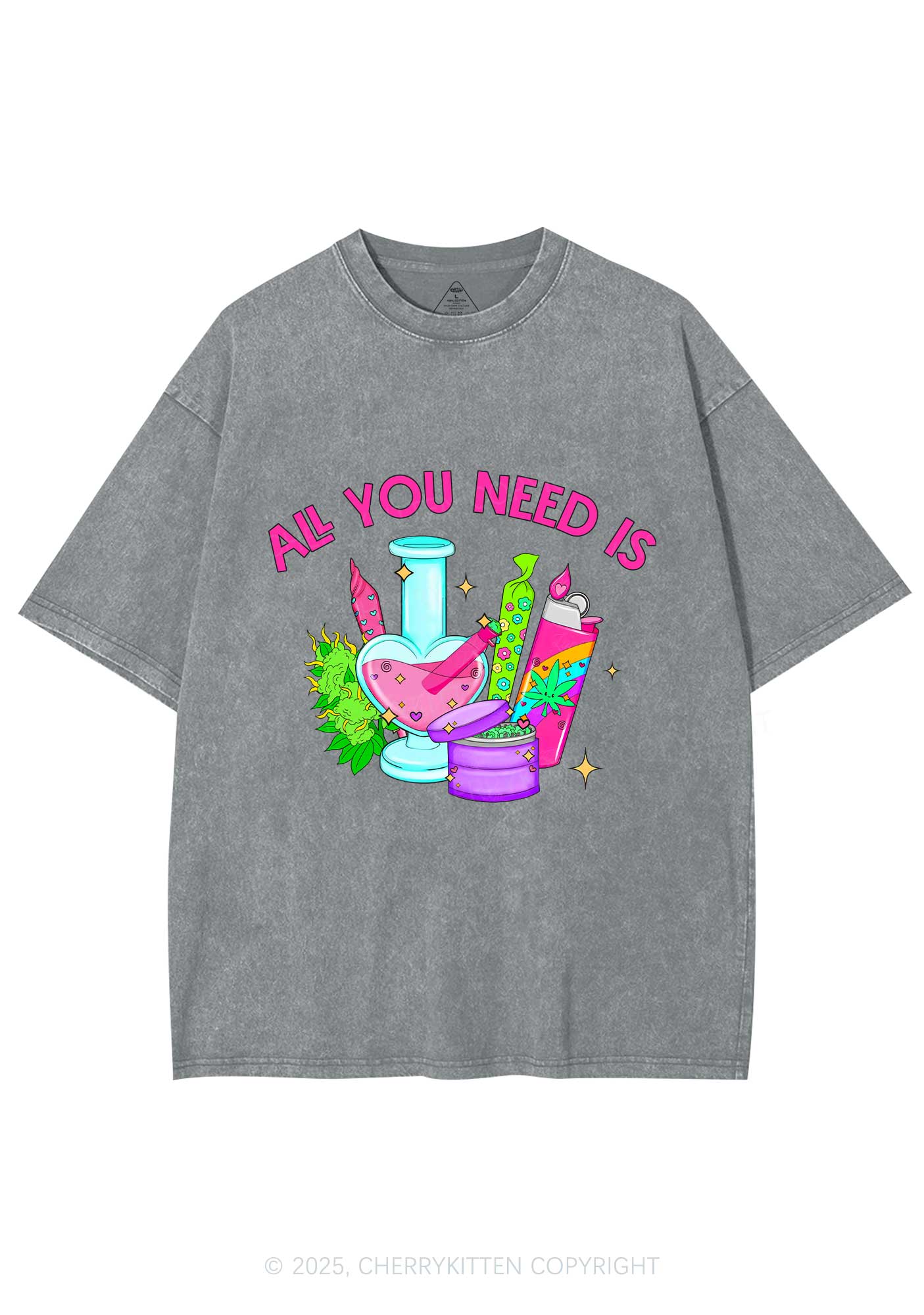 All You Need Is Y2K Washed Tee Cherrykitten