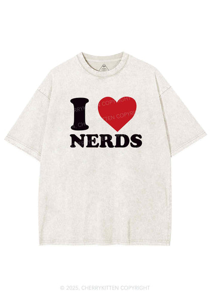 I Love Nerds Y2K Washed Tee Cherrykitten