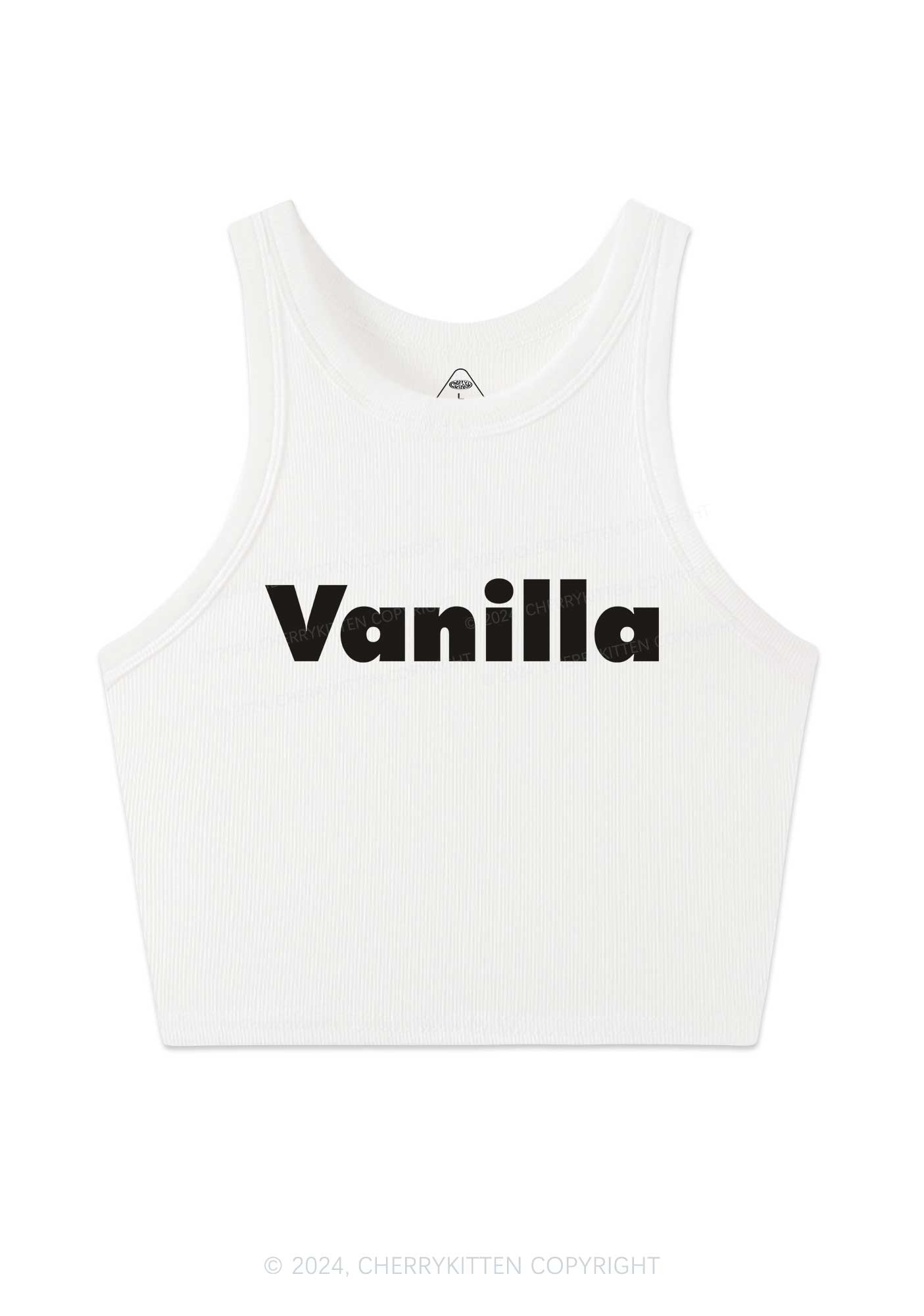 Vanilla Y2K Crop Tank Top Cherrykitten