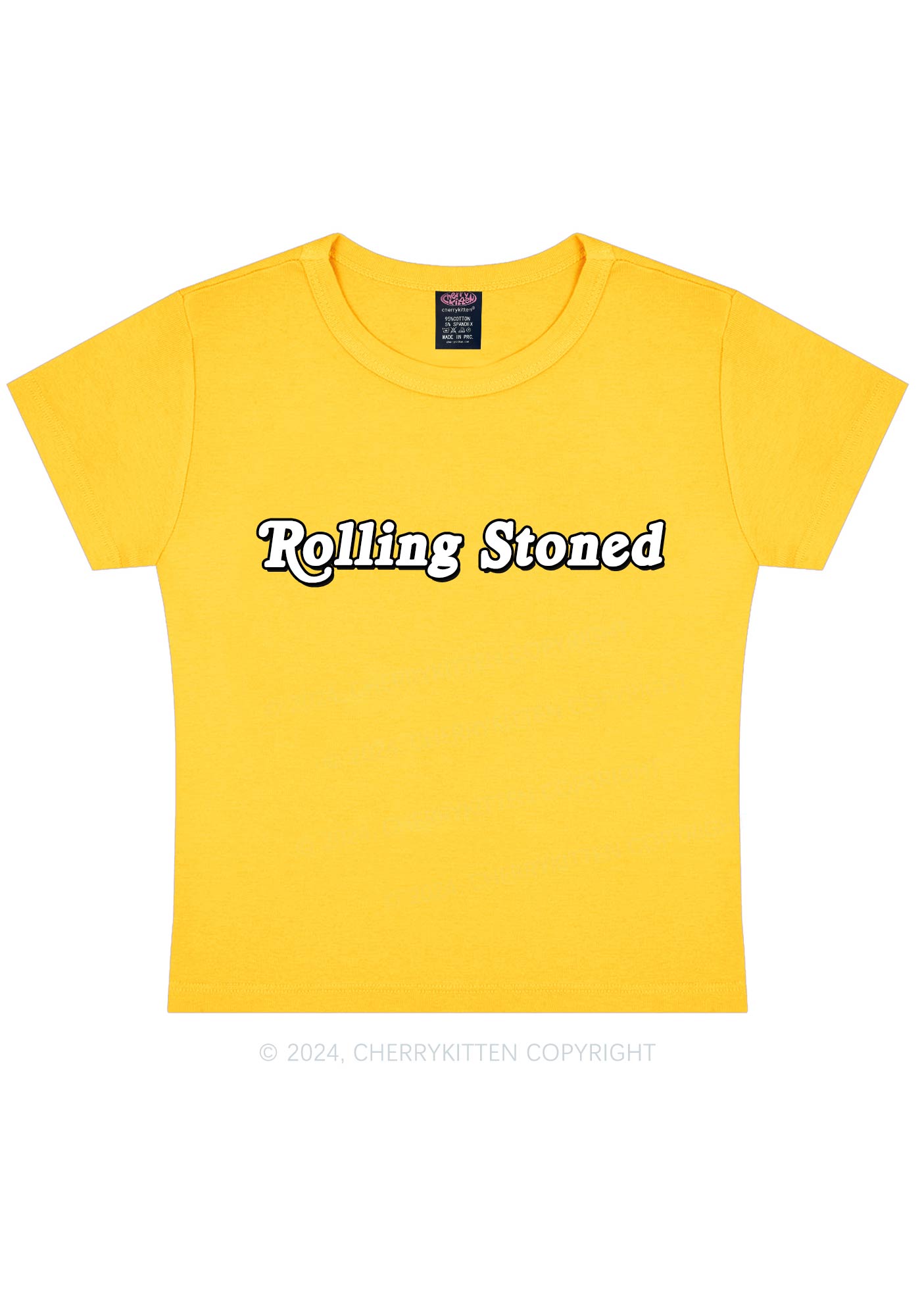 Rolling Stoned Y2K Baby Tee Cherrykitten