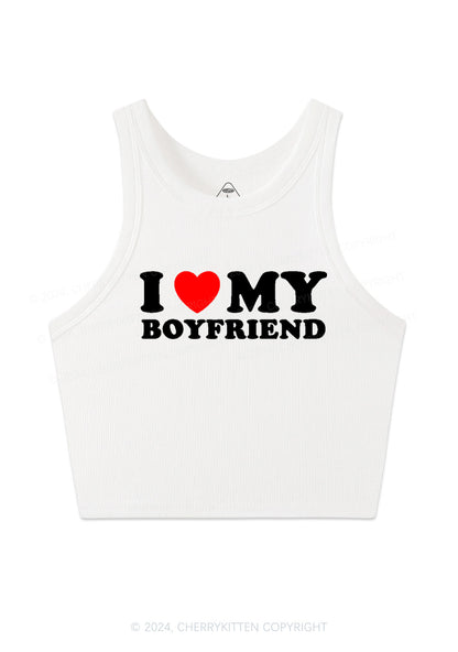 I Love Boyfriend Y2K Valentine's Day Crop Tank Top Cherrykitten