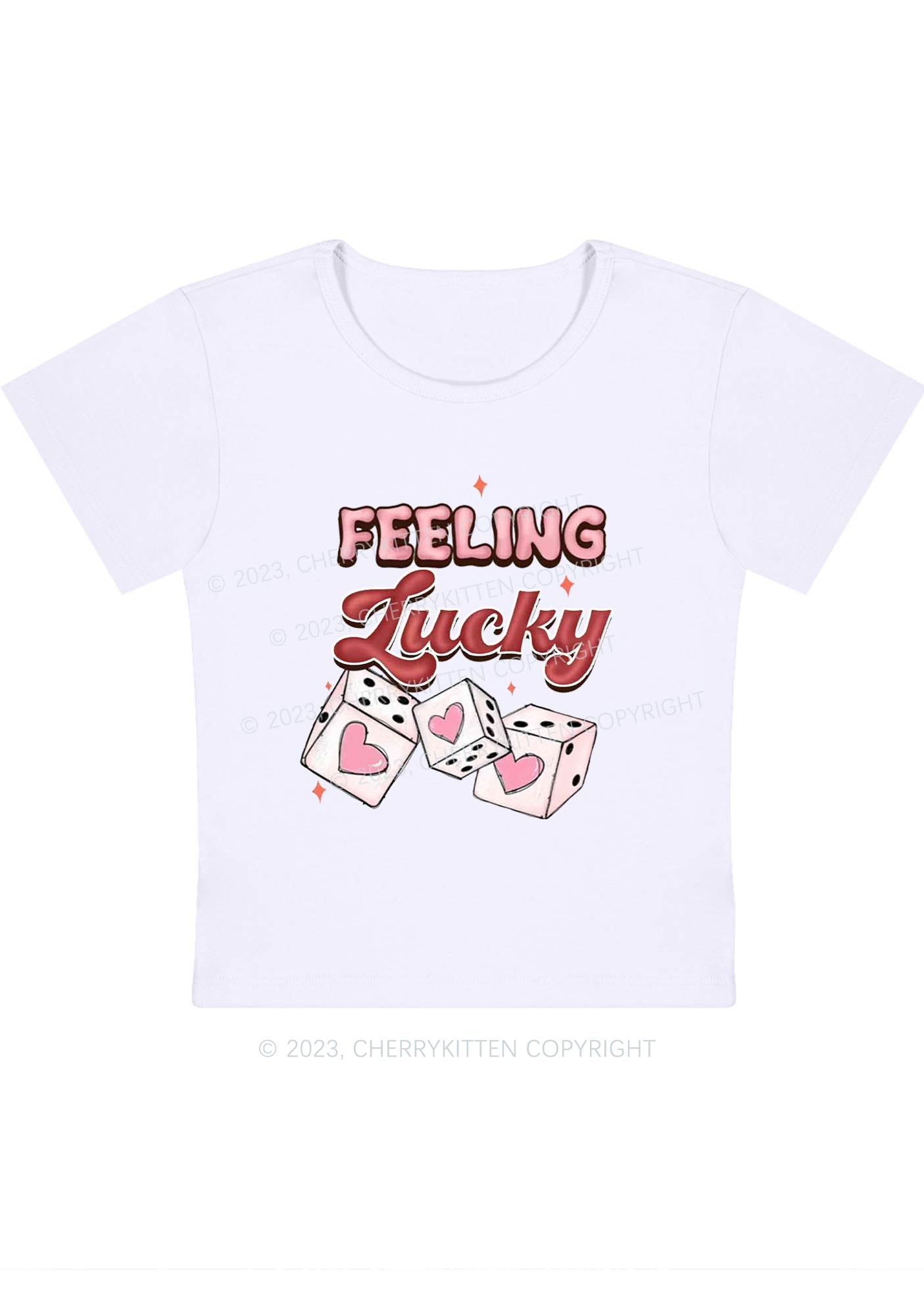 Curvy Feeling Lucky Dices Baby Tee Cherrykitten