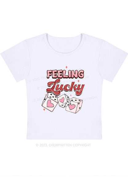 Curvy Feeling Lucky Dices Baby Tee Cherrykitten